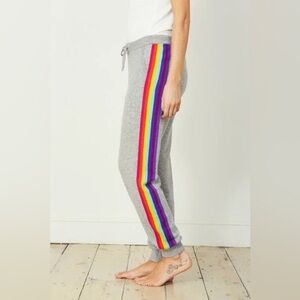 WYSE LINDON 100% Cashmere Rainbow Joggers